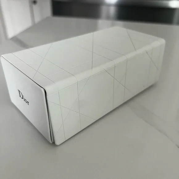 Dior Women's Glasses Case - Elegant White and Gray - Picture 3 of 4